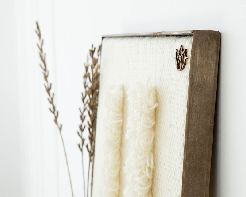 Framed 6 - Woven Loops - Wall Hanging