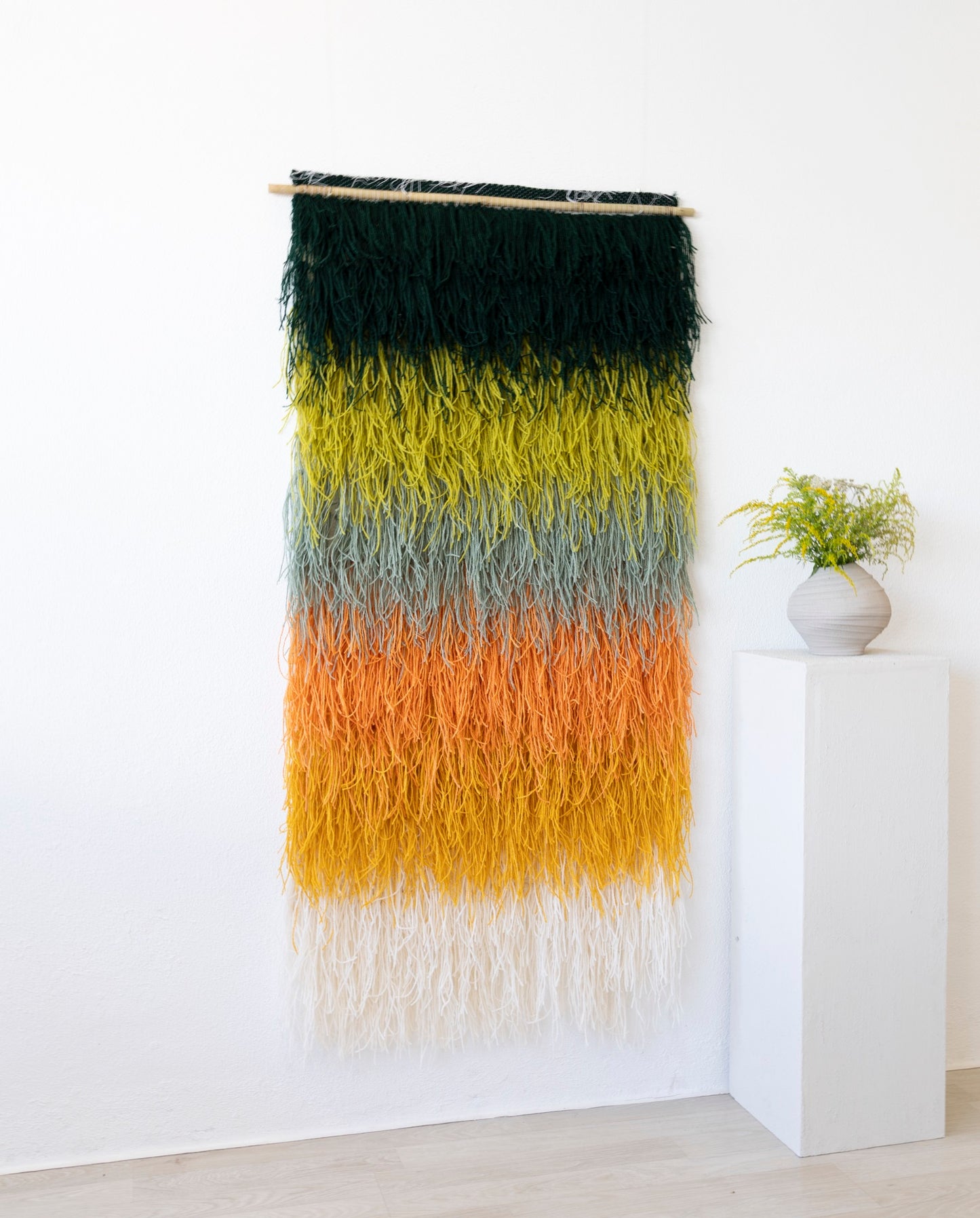 Calaia - Vibrant Elegance in Shaggy Wool Art