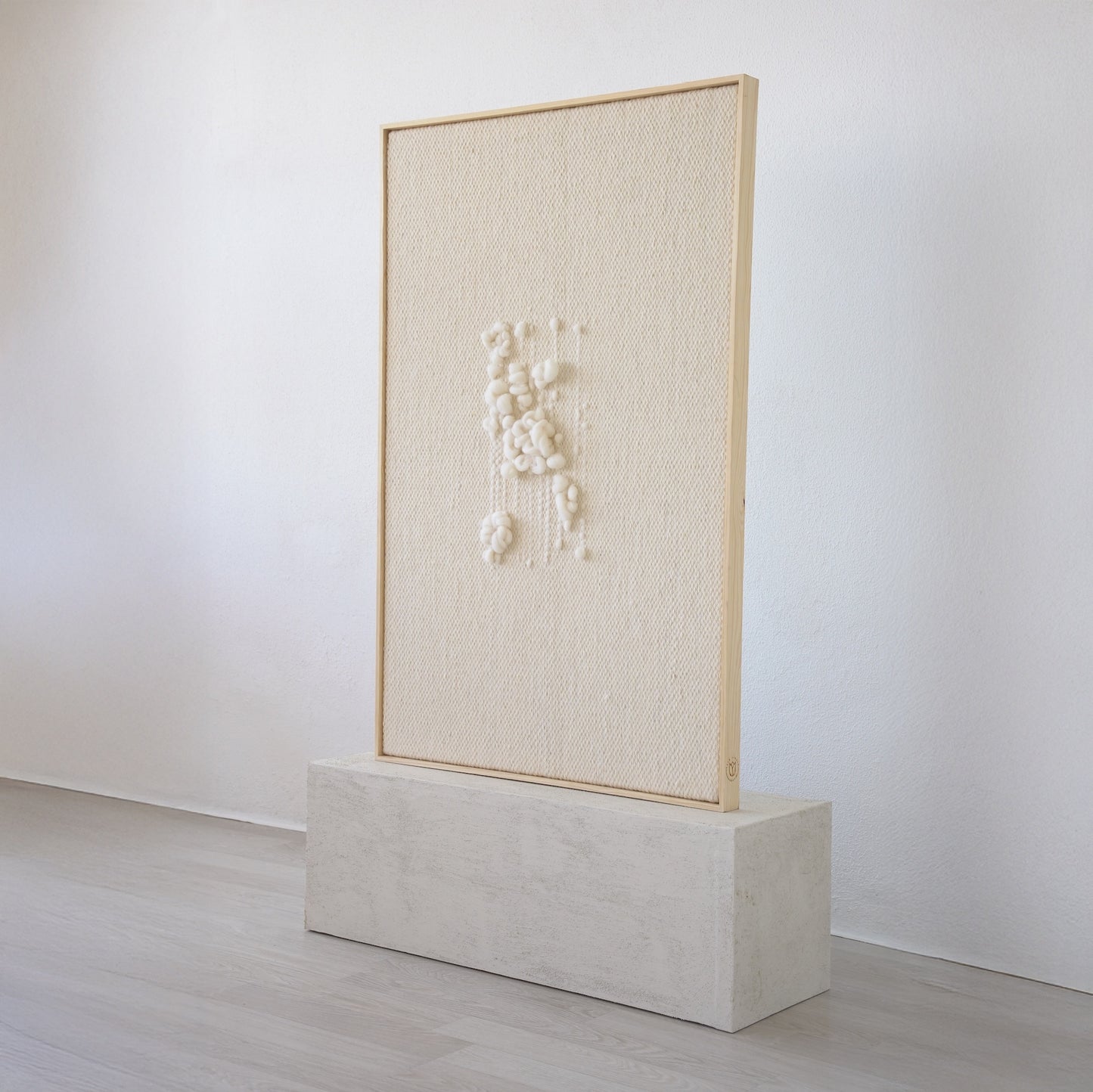 Klit - Framed Wall Tapestry – Natural Wool and Wood Art