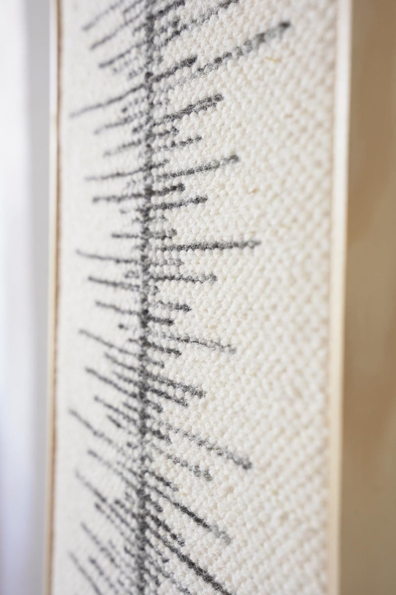 Linea - Tall Framed Wool Art