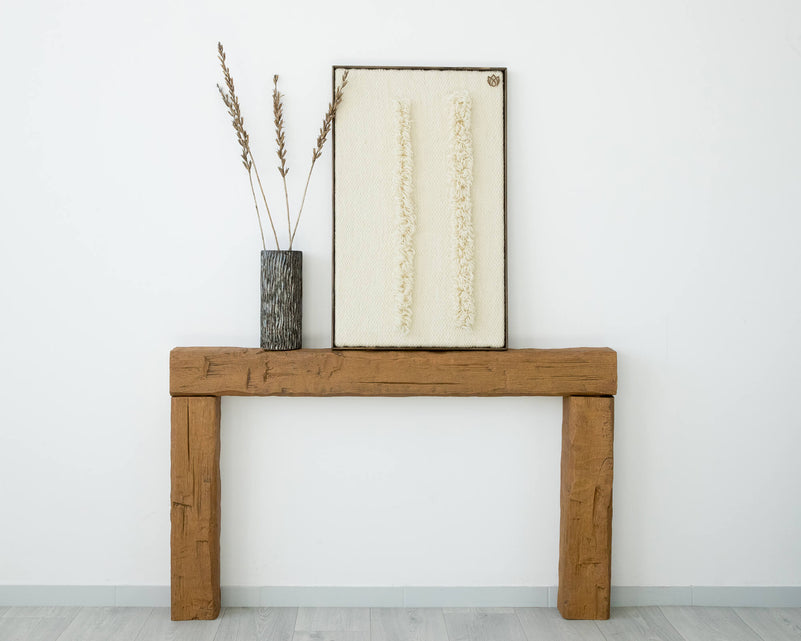 Framed 6 - Woven Loops - Wall Hanging