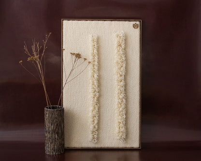 Framed 6 - Woven Loops - Wall Hanging