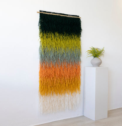 Calaia - Vibrant Elegance in Shaggy Wool Art