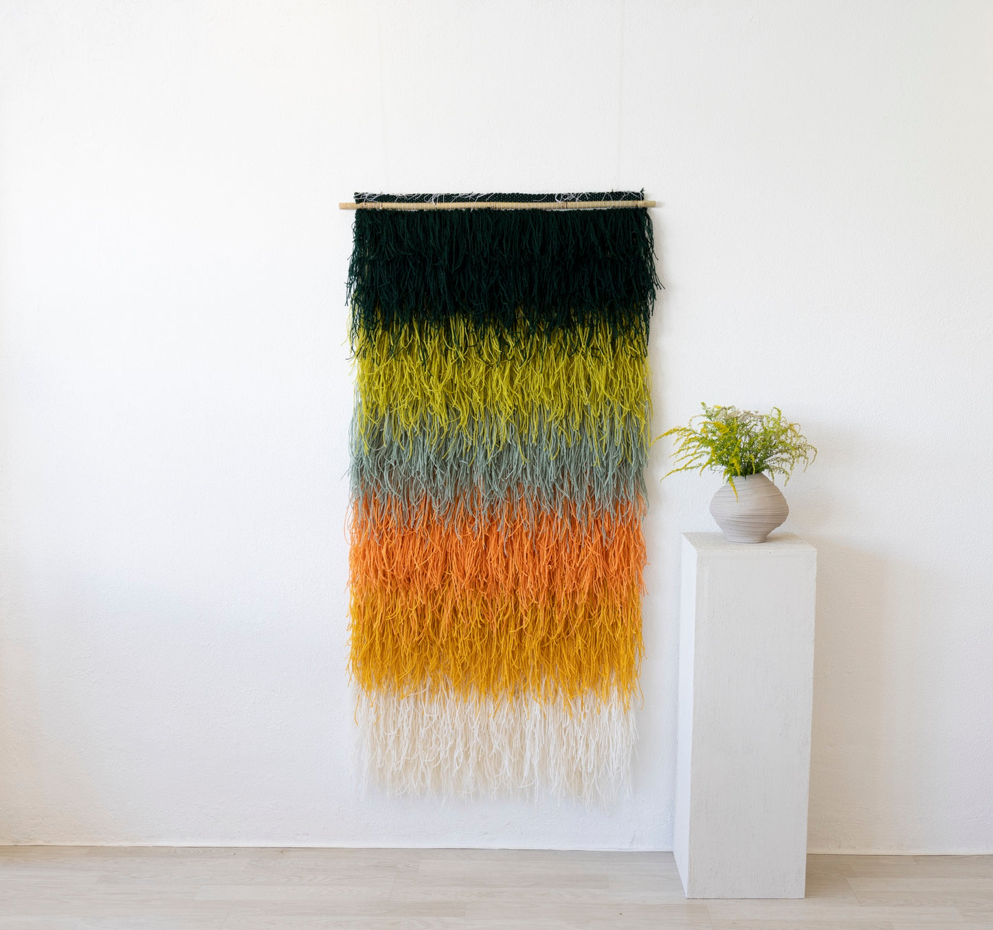 Calaia - Vibrant Elegance in Shaggy Wool Art