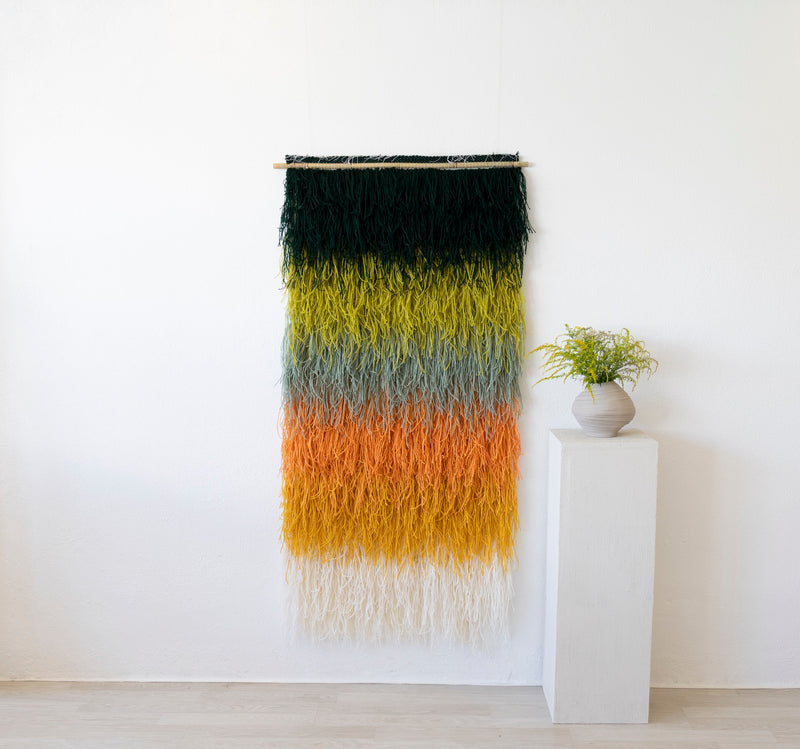 Calaia - Vibrant Elegance in Shaggy Wool Art