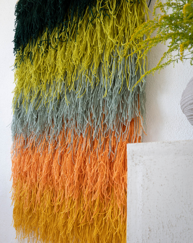 Calaia - Vibrant Elegance in Shaggy Wool Art
