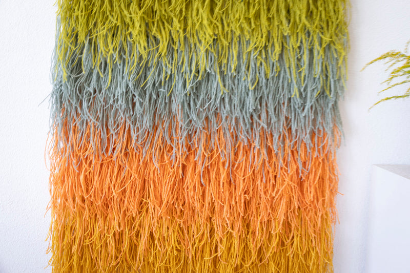 Calaia - Vibrant Elegance in Shaggy Wool Art