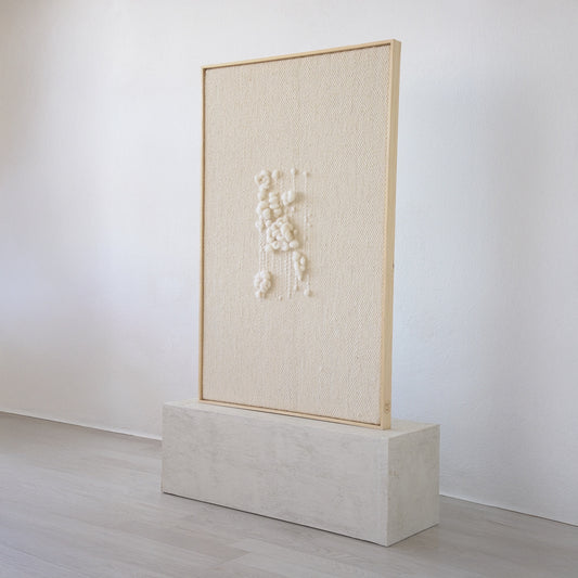 Klit - Framed Wall Tapestry – Natural Wool and Wood Art