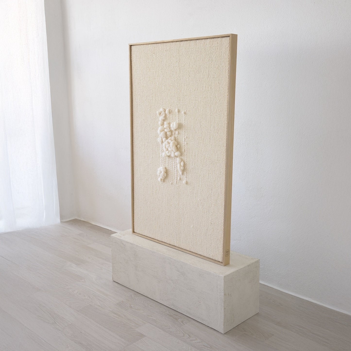 Klit - Framed Wall Tapestry – Natural Wool and Wood Art