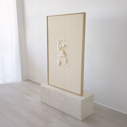 Klit - Framed Wall Tapestry – Natural Wool and Wood Art