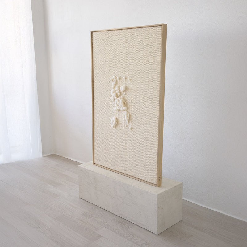 Klit - Framed Wall Tapestry – Natural Wool and Wood Art