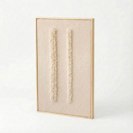 Framed 6 - Woven Loops - Wall Hanging