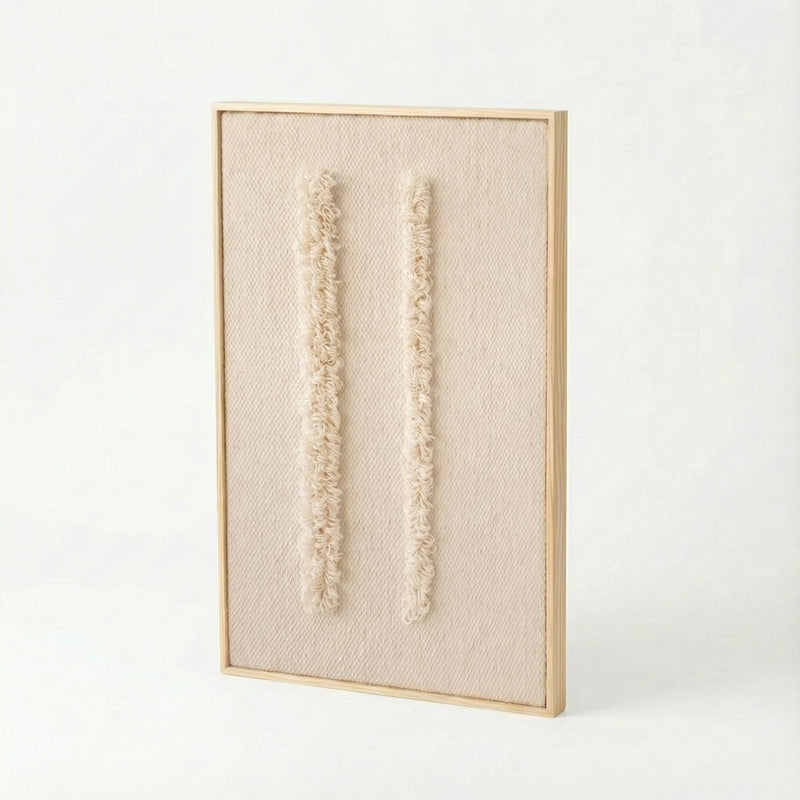 Framed 6 - Woven Loops - Wall Hanging