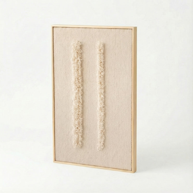 Framed 6 - Woven Loops - Wall Hanging