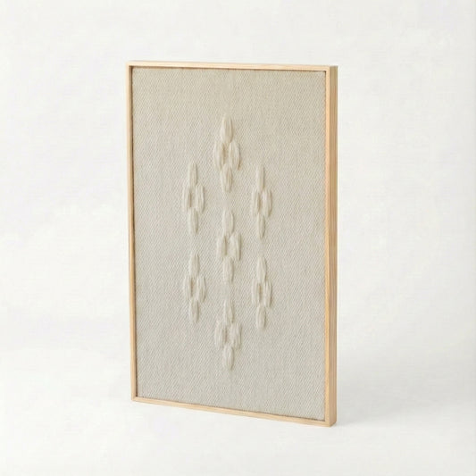 Tkany Obraz VIII - Minimalistyczny Gobelin w Ramie