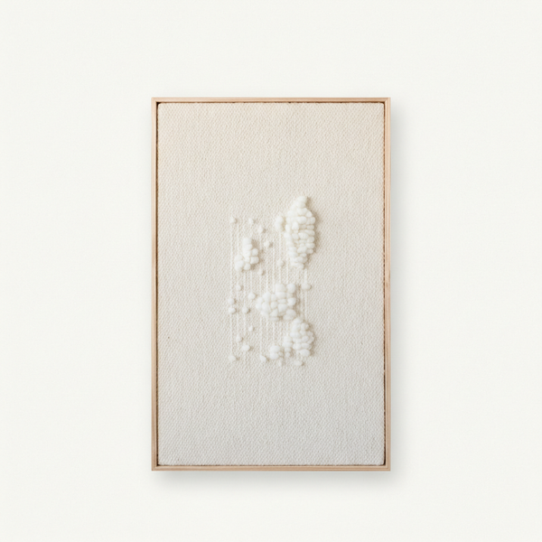 Klit - Framed Wall Tapestry – Natural Wool and Wood Art