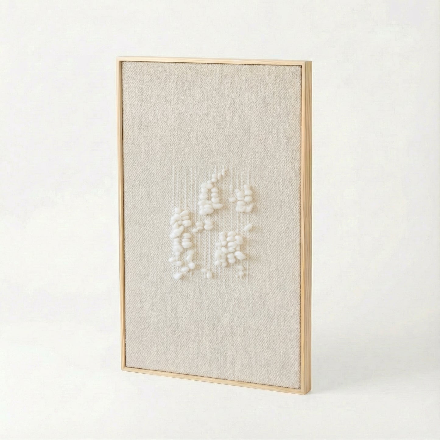 Klit - Framed Wall Tapestry – Natural Wool and Wood Art