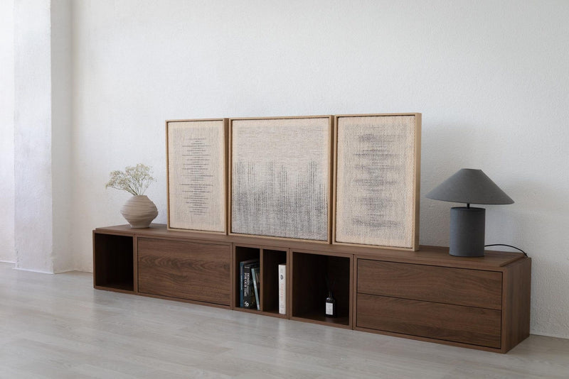 Mist Triptych - Woven Wall Tapestry Set