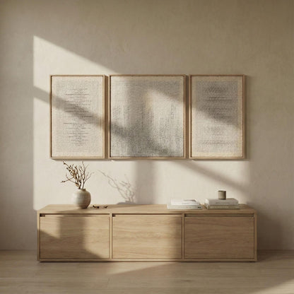 Mist Triptych - Woven Wall Tapestry Set