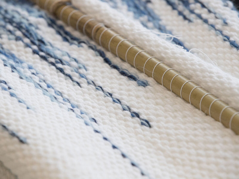 Cielo M - Bohemian Wall Art - Blue Woven Tapestry