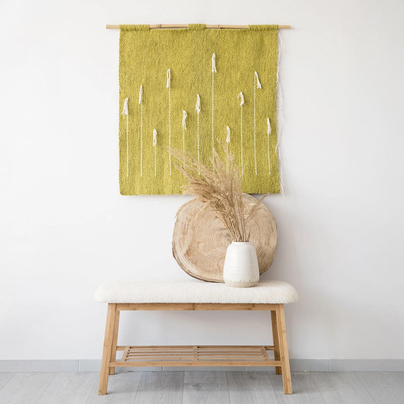 Denti Di Leone – Handwoven Green Wall Hanging