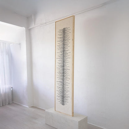 Linea - Tall Framed Wool Art