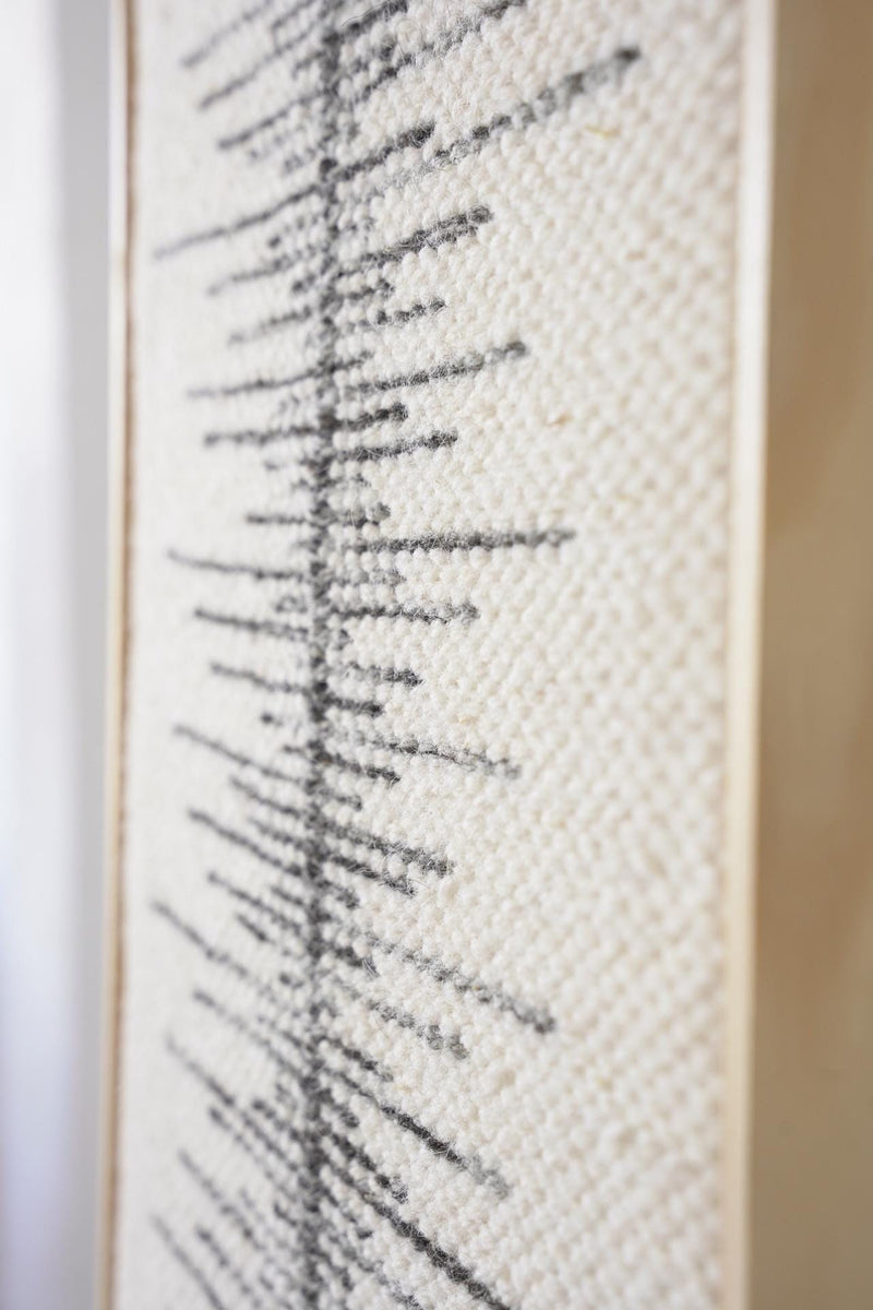 Linea - Tall Framed Wool Art