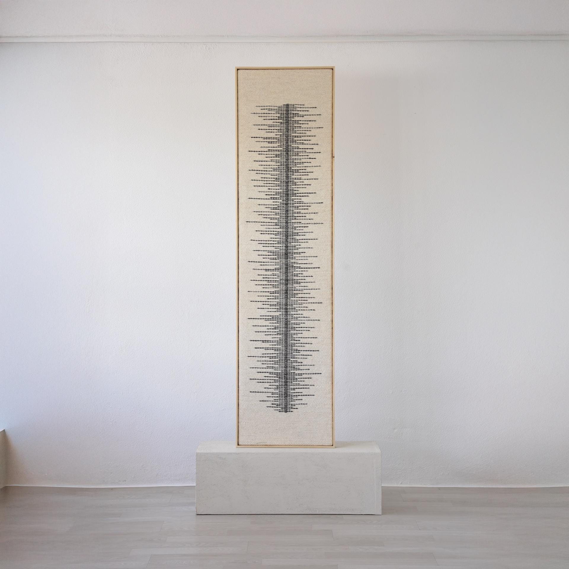 Linea - Tall Framed Wool Art