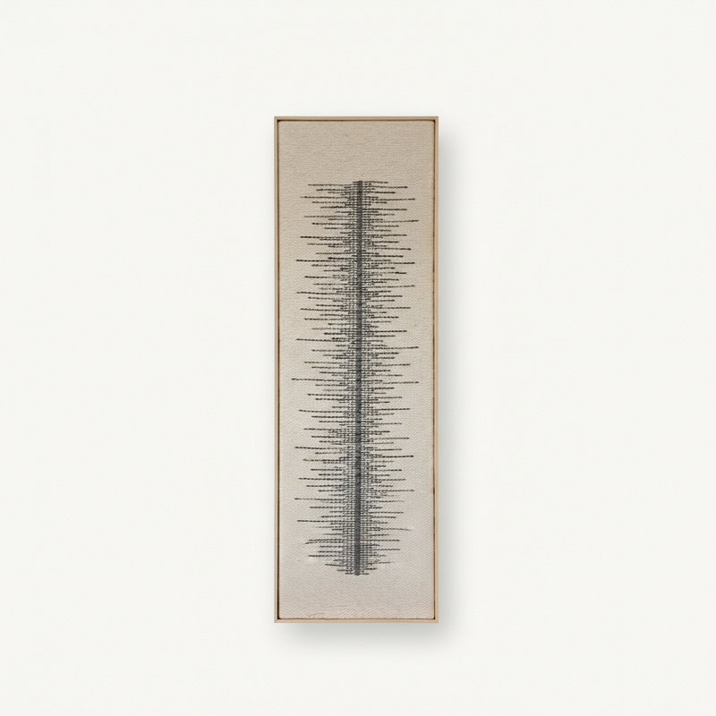 Linea - Tall Framed Wool Art