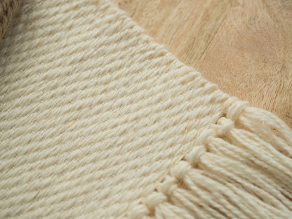 Auroa - Handwoven Geometric Wool Tapestry