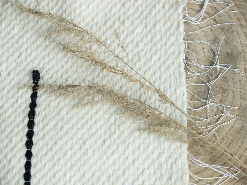 Zebra - Natural Wool Tapestry